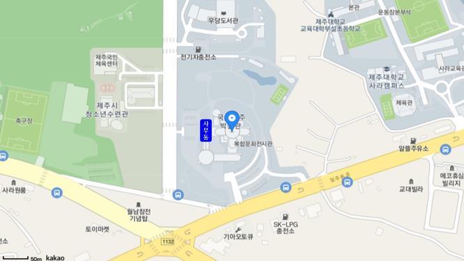 국립제주박물관(제주시 일주동로 17) 지도입니다.